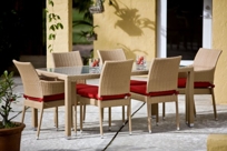 The 71" Dining Table with 6 Stackable Chairs
