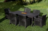 The Rechtangle Dining Table and 6 Arm Chairs