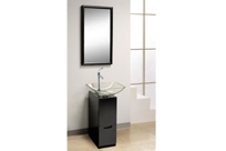 Modern Glass Slim Vanity Set