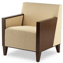 157C.WA Incline Club Chair (Wood Arm)