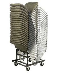 Dolly with stacked chairs