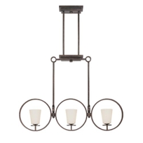 Oberfeld English Bronze Three-Light Island Pendant