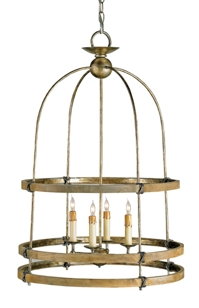 Rustic Iron and Wood Lantern 