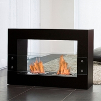 Bio-Blaze Qube Fireplace, Large, Black