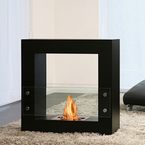 Bio-Blaze Qube Fireplace, Small, Black