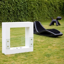 Bio-Blaze Qube Fireplace, Small, White