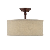 Loft Burnished Bronze Semi-Flush