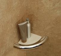 Invisia Collection - Corner Shelf with Integrated Support Rail