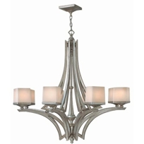 San Simeon Silver Leaf Eight-Light Chandelier