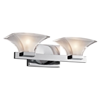 Tulare Chrome Two-Light Bath Fixture