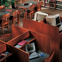 SINGLE-FACED STUDY CARRELS