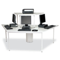 TRAPEZOID COMPUTER TABLES