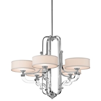 Point Claire Chrome Five-Light Chandelier