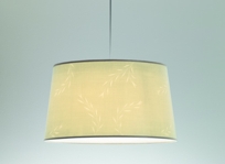 Jewel Drum Pendant - Green Leaf