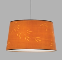 Jewel Drum Pendant - Red Leaf