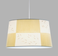 Jewel Drum Pendant - Tan Check