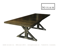 Steel Trestle Table