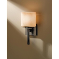 Beacon Hall Burnished Steel ADA One-Light Sconce with Stone Glass