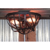 Spin Rustic Two-Light Flush Mount