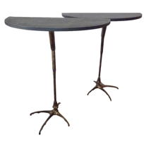 Pair of Ostrich Leg Consoles