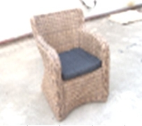 Alum. Wicker sofa chair. 