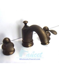 Antique Brass Widespread Bathroom Faucet 6061