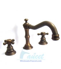 Antique Brass Widespread Bathroom Faucet 6021F
