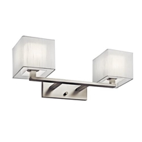Alida Satin Nickel Two-Light Fluorescent Bath Light
