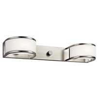 Avro Satin Nickel Two-Light Fluorescent Wall Bracket