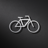stainless steel bike storage sign, MADE IN GERMANY
