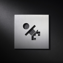 stainless changing room sign, MADE IN GERMANY