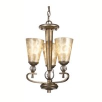 Roma Notte Sunrise Mist Three-Light Convertible Mini Chandelier