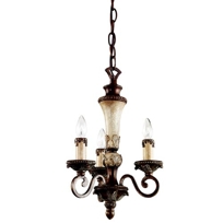 Sabrina Aegean Gold Three-Light Mini Chandelier