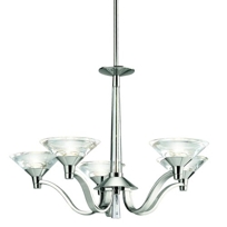 Baraga Polished Nickel Five-Light Chandelier