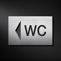 WC arrow sign, MADE IN GERMANY