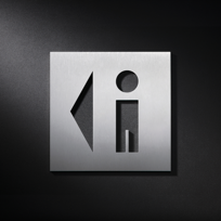 men's arrow WC sign (arrow left), MADE IN GERMANY
