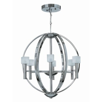 Mondo Polished Chrome Six-Light Chandelier