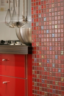 Dewdrops recycled glass tile