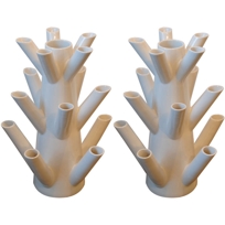 Pair of Porcelain Tulipiers