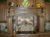 Italian Kitchen Window backsplash Mural