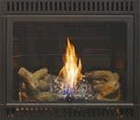 Small Traditional Black Ventless Fireplace