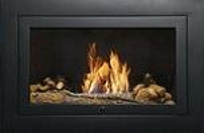 Large Modern Black Ventless Fireplace
