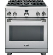 30" Dual-Fuel Professional Range with 4 Burners (Liquid Propane), Model#: ZDP304LPSS