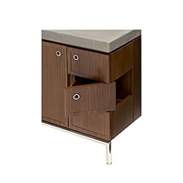 LAURA KIRAR METAL VANITY BASE, LARGE, AND COORDINATING DRAWER AND DOOR PULLS