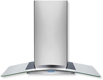 36" Glass and Stainless Canopy Wall-Mount Hood