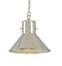 Hammered Modern Nickel Cone Pendant 