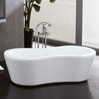 69" Gia Modern Freestanding Acrylic Hourglass Air Bath Tub
