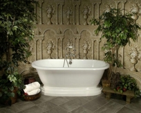 Avon Double Ended Air Bath Tub on Plinth - 63" or 71"