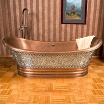 Constantine Double Slipper Mosaic Copper Air Bath Tub
