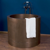 Frederic Hammered Copper Japanese Style Soaking Air Bath Tub